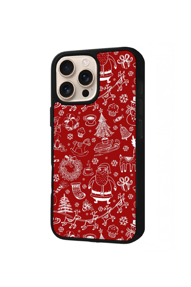 iPhone 14 Pro Max Uyumlu Yilbasi Christmas Tasarımlı Glossy Premium Kılıf