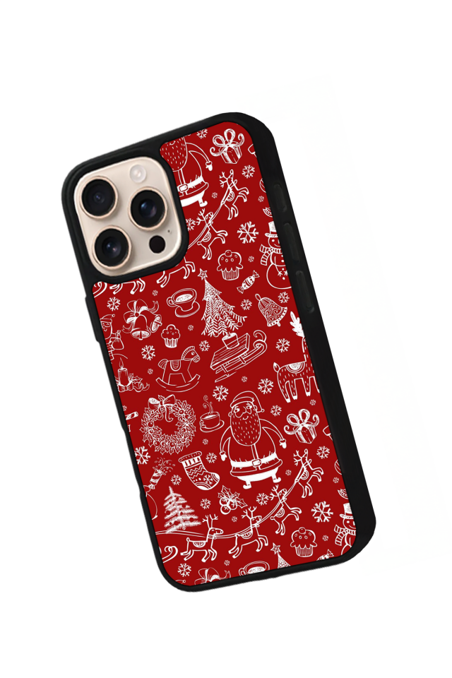 iPhone 14 Pro Max Uyumlu Yilbasi Christmas Tasarımlı Glossy Premium Kılıf