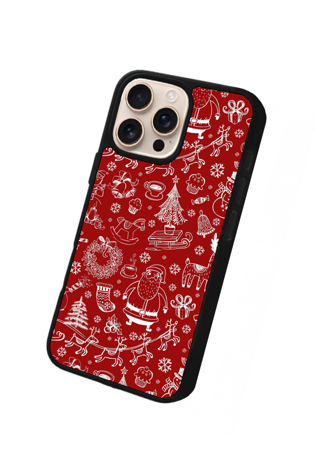 iPhone 14 Pro Max Uyumlu Yilbasi Christmas Tasarımlı Glossy Premium Kılıf