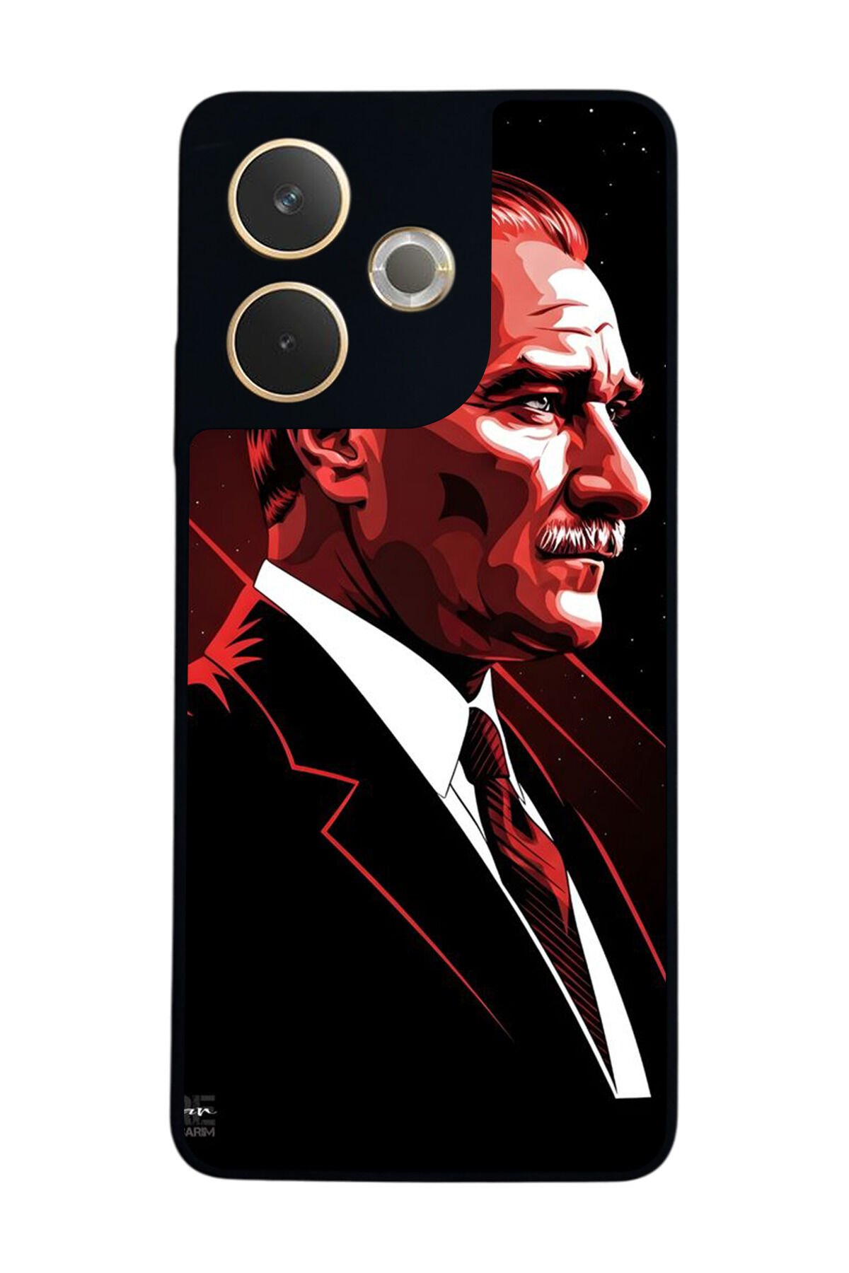 Oppo A5 Pro Uyumlu Mustafa Kemal Ataturk Tasarımlı Glossy Premium Kılıf