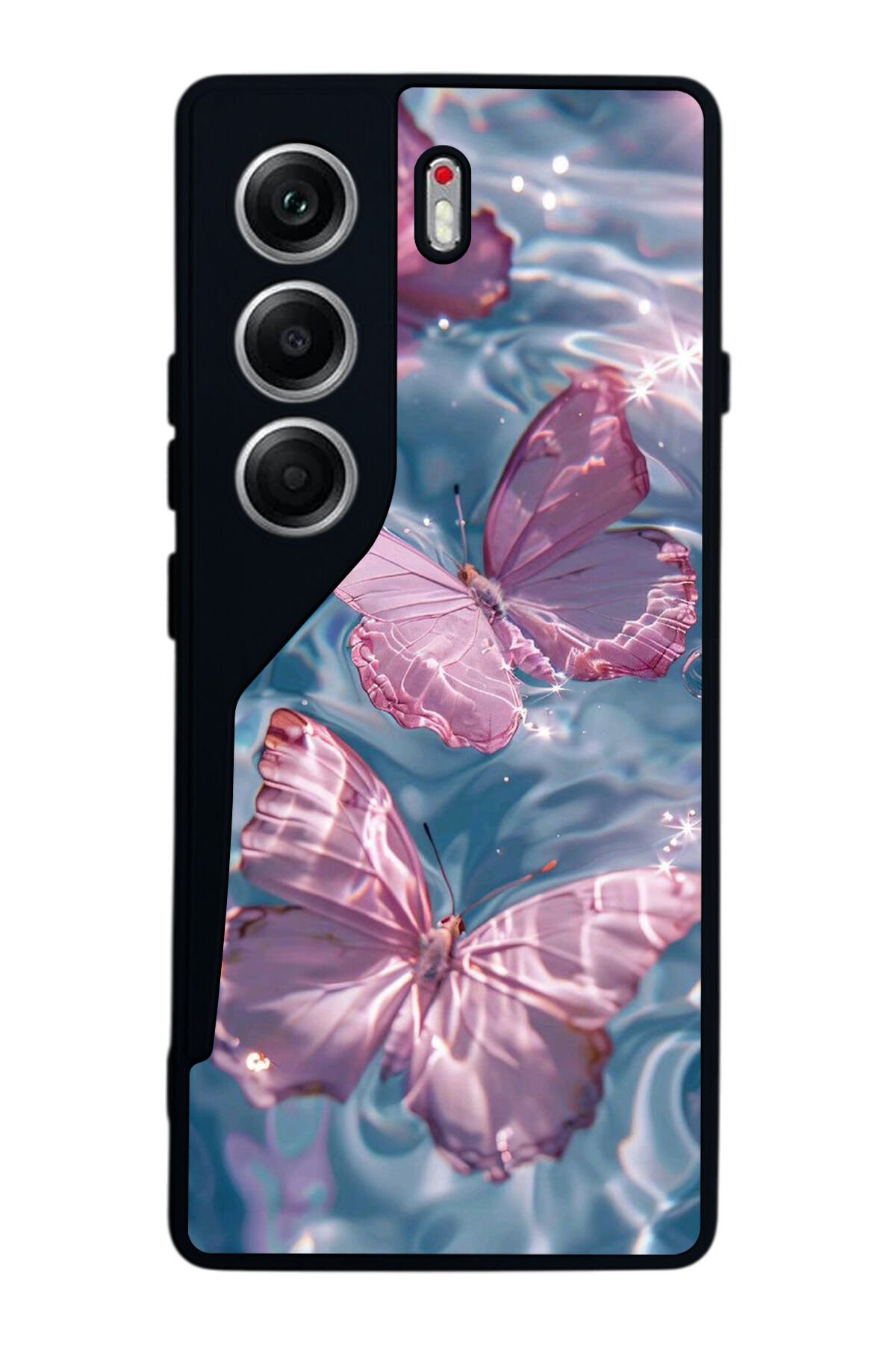 Tecno Camon 40 Uyumlu Kelebek Tasarımlı Glossy Premium Kılıf