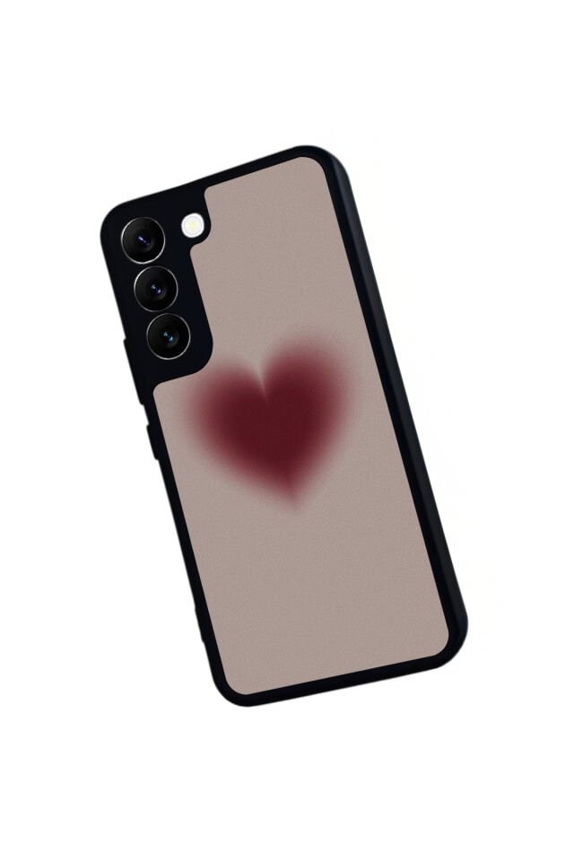 Samsung Galaxy S22 Uyumlu Kalp Love Tasarımlı Glossy Premium Kılıf