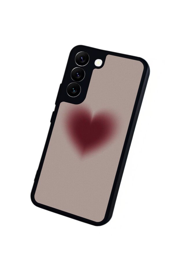 Samsung Galaxy S22 Uyumlu Kalp Love Tasarımlı Glossy Premium Kılıf