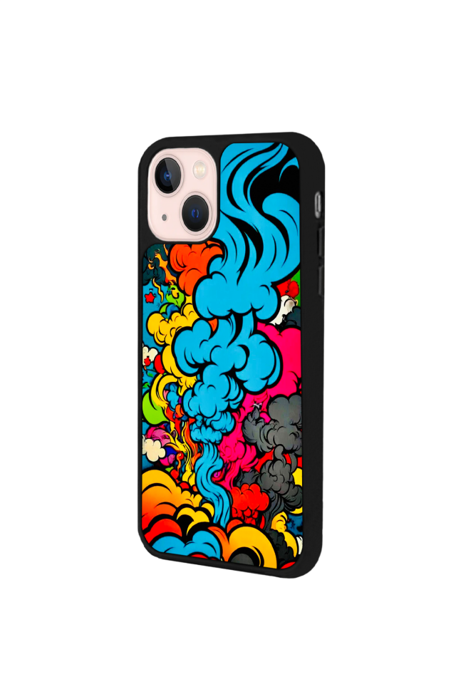 iPhone 13 Mini Uyumlu Abstract Tasarımlı Glossy Premium Kılıf