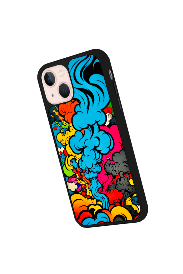 iPhone 13 Mini Uyumlu Abstract Tasarımlı Glossy Premium Kılıf