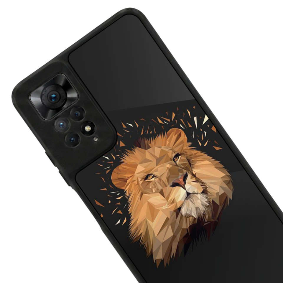 Xiaomi Redmi Note 12 Pro Uyumlu Aslan Tasarımlı Glossy Premium Kılıf