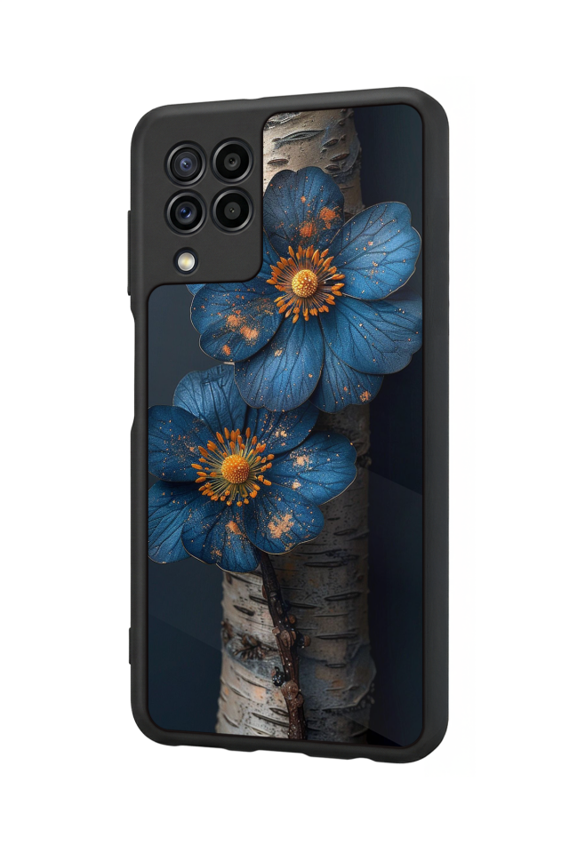 Samsung Galaxy M32 Uyumlu Cicek Tasarımlı Glossy Premium Kılıf
