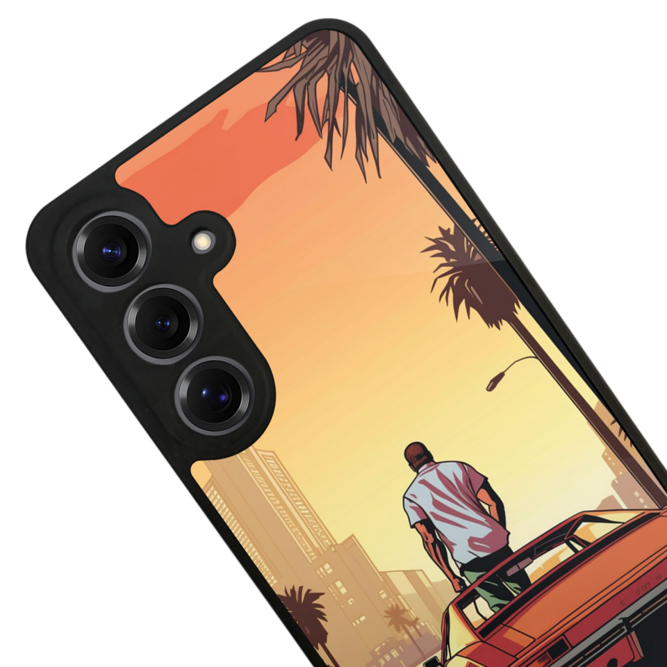 Samsung Galaxy S25 Uyumlu GTA Tasarımlı Glossy Premium Kılıf