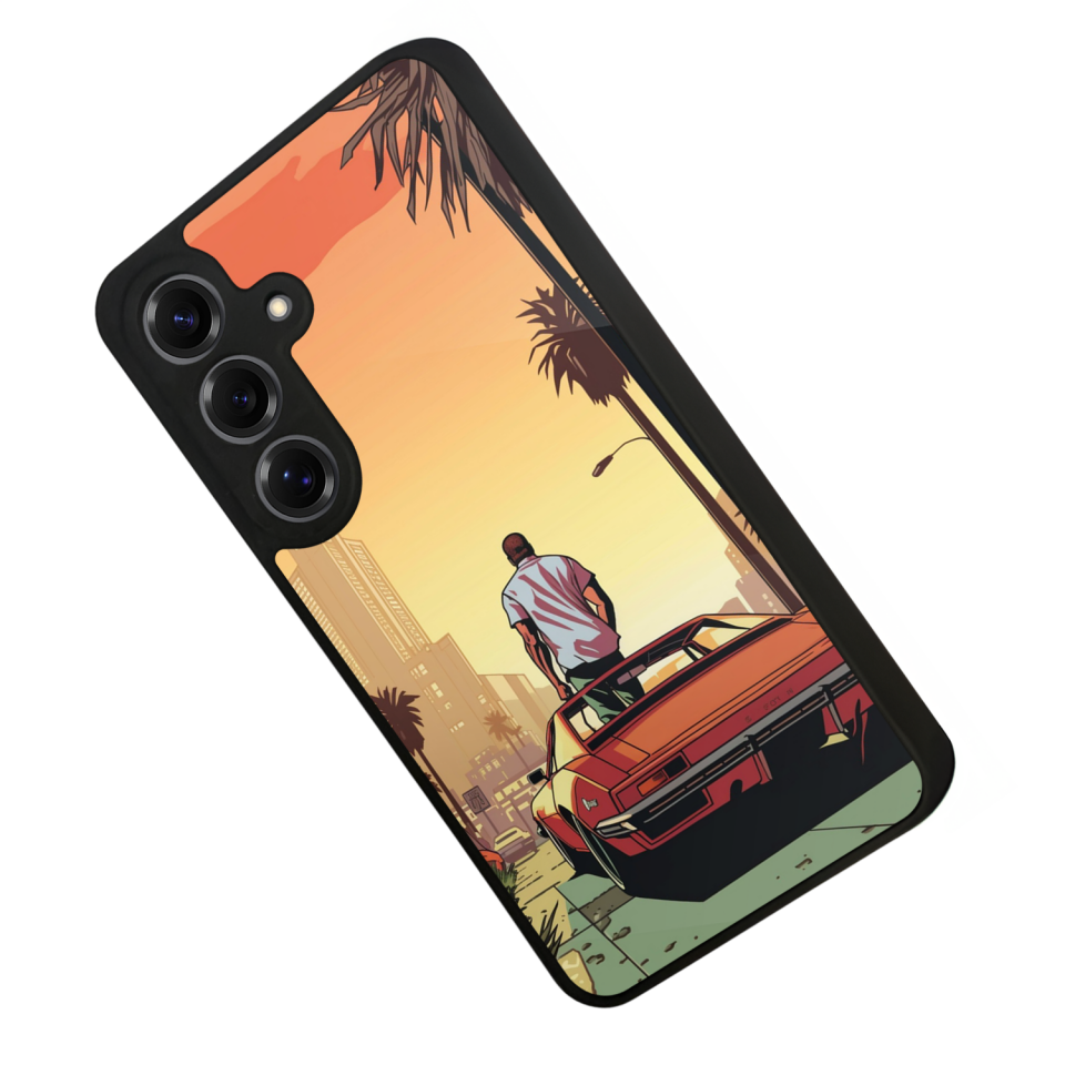 Samsung Galaxy S25 Uyumlu GTA Tasarımlı Glossy Premium Kılıf