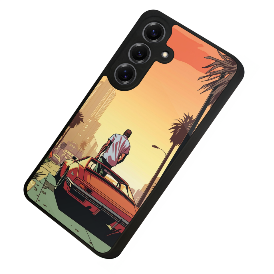Samsung Galaxy S25 Uyumlu GTA Tasarımlı Glossy Premium Kılıf