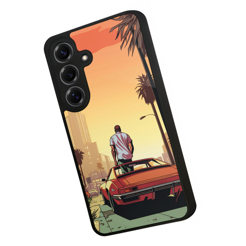 Samsung Galaxy S25 Uyumlu GTA Tasarımlı Glossy Premium Kılıf