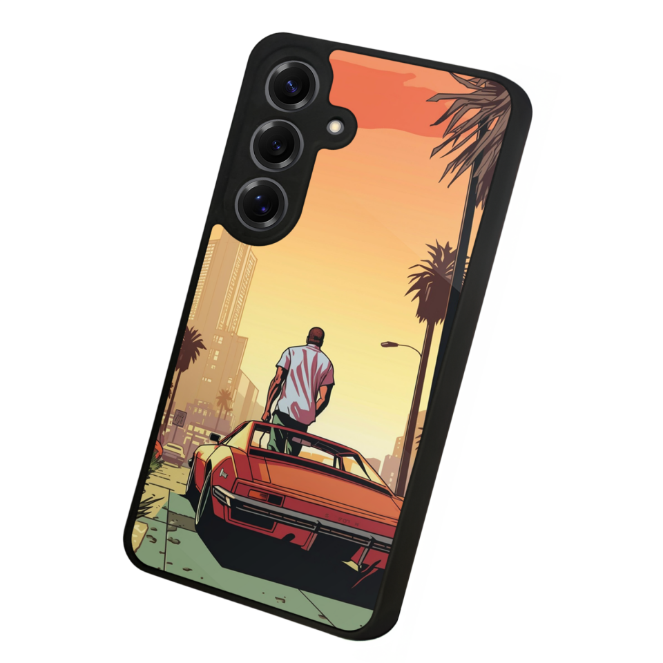 Samsung Galaxy S25 Uyumlu GTA Tasarımlı Glossy Premium Kılıf