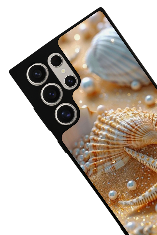 Samsung Galaxy S22 Ultra Uyumlu  İnci Tasarımlı Glossy Premium Kılıf