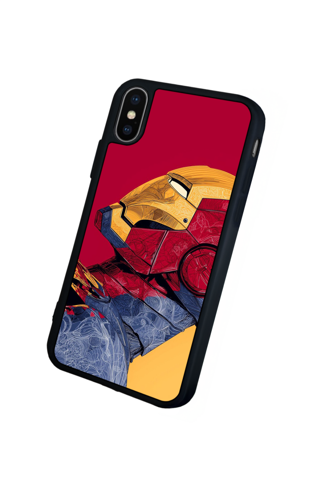 iPhone XS Max Uyumlu  Iron Man ( Demir Adam ) Tasarımlı Glossy Premium Kılıf