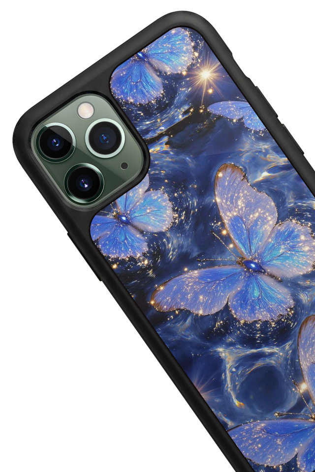iPhone 11 Pro Uyumlu Kelebek Tasarımlı Glossy Premium Kılıf