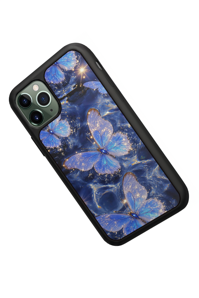 iPhone 11 Pro Uyumlu Kelebek Tasarımlı Glossy Premium Kılıf