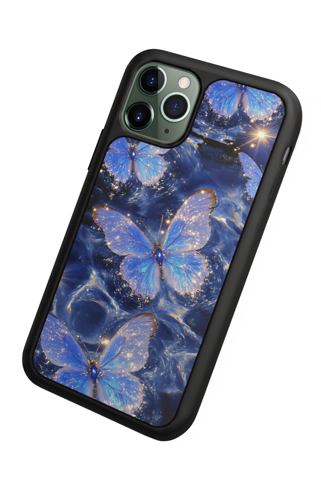 iPhone 11 Pro Uyumlu Kelebek Tasarımlı Glossy Premium Kılıf