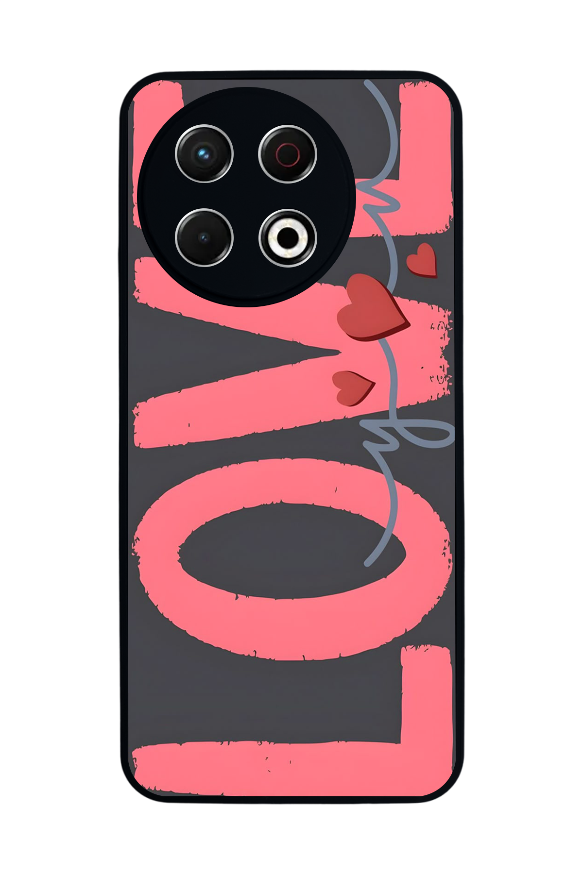 Tecno Spark 30 Pro Uyumlu Love Tasarımlı Glossy Premium Kılıf