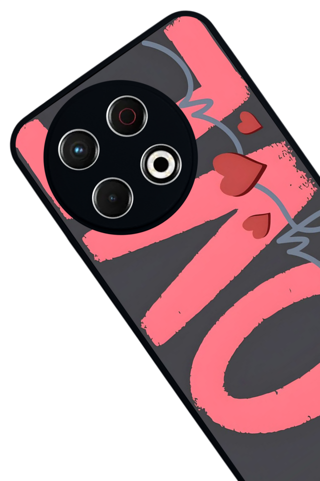 Tecno Spark 30 Pro Uyumlu Love Tasarımlı Glossy Premium Kılıf