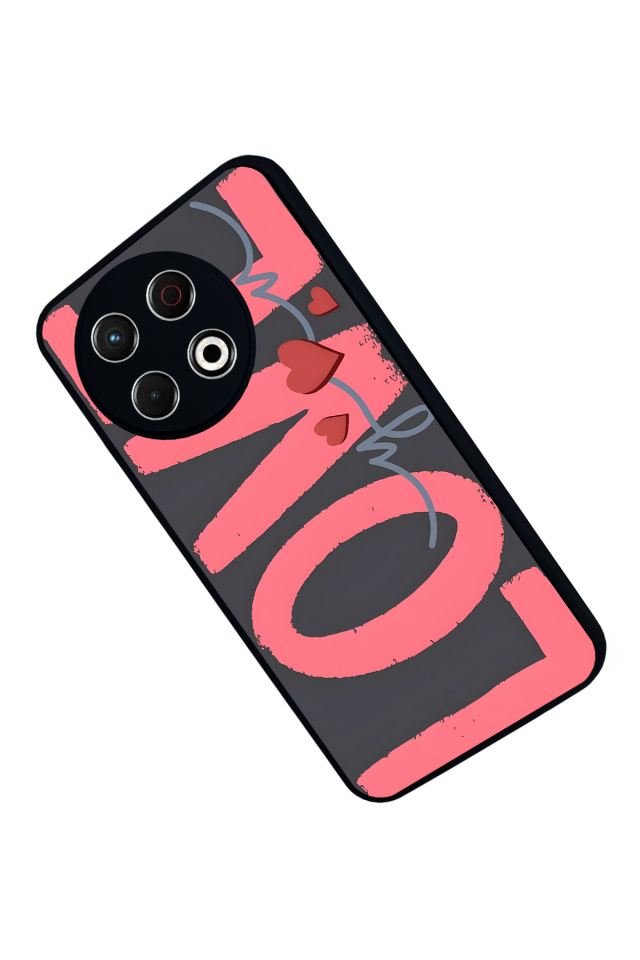 Tecno Spark 30 Pro Uyumlu Love Tasarımlı Glossy Premium Kılıf