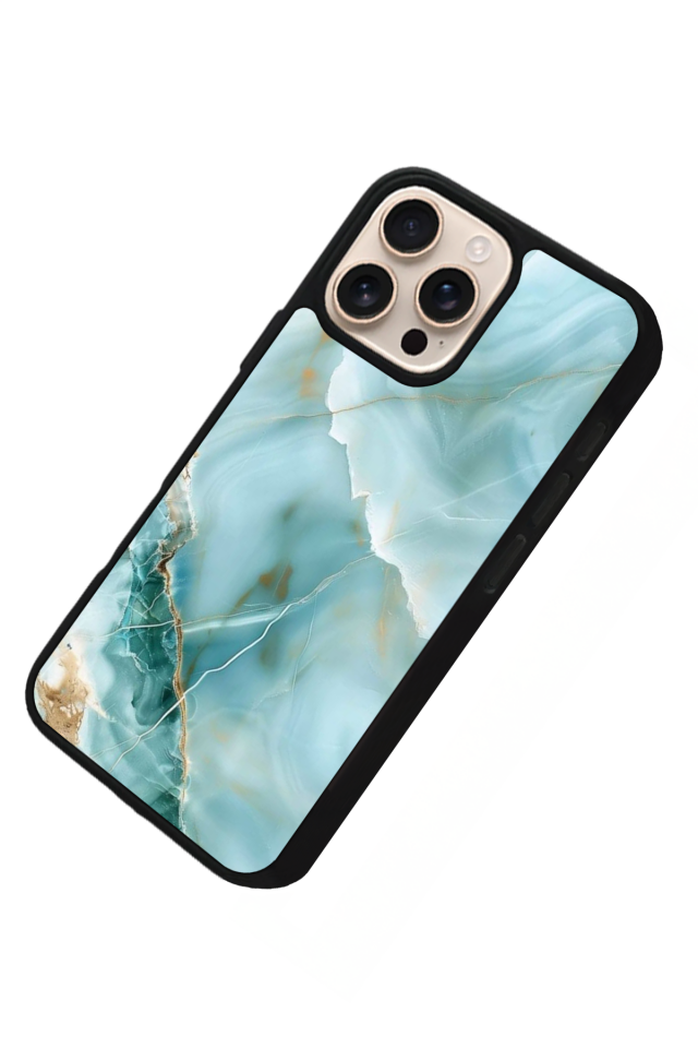 iPhone 16 Pro Max Uyumlu Mermer Marble Tasarımlı Glossy Premium Kılıf
