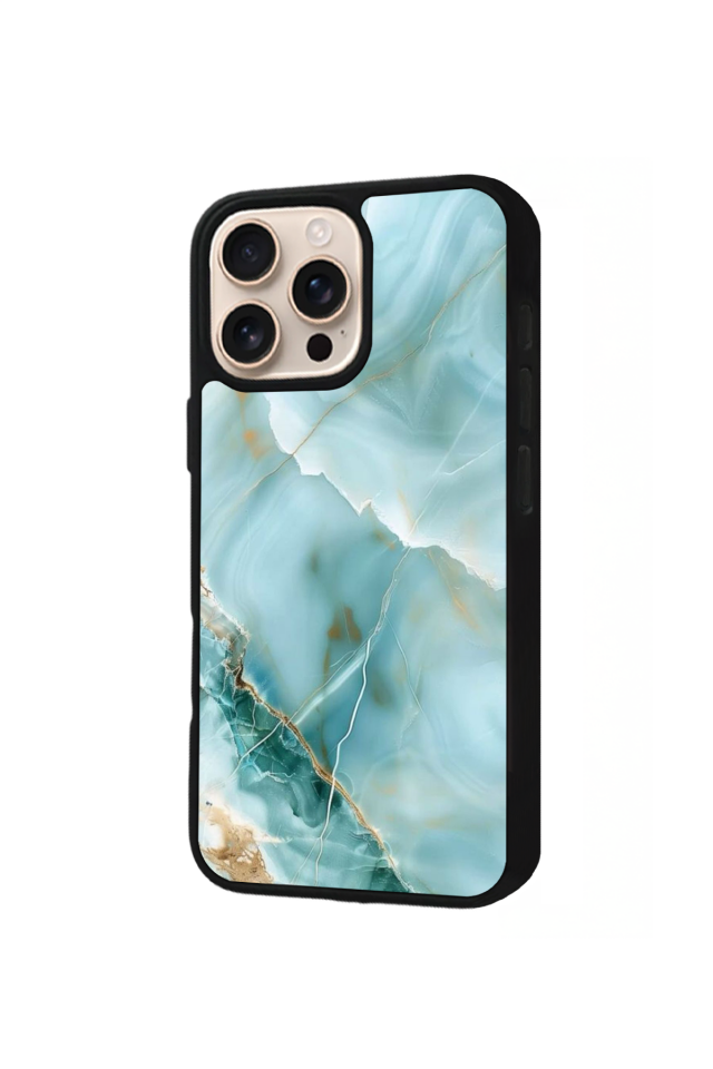 iPhone 16 Pro Max Uyumlu Mermer Marble Tasarımlı Glossy Premium Kılıf