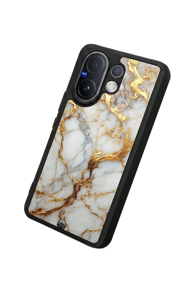 Vivo V60 Uyumlu Mermer Marble Tasarımlı Glossy Premium Kılıf