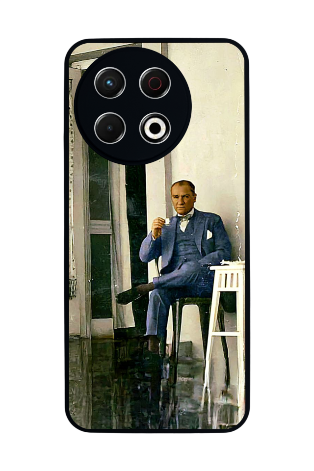 Tecno Spark 30 Pro Uyumlu Mustafa Kemal Ataturk Tasarımlı Glossy Premium Kılıf