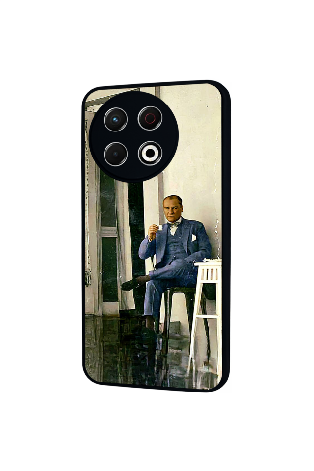 Tecno Spark 30 Pro Uyumlu Mustafa Kemal Ataturk Tasarımlı Glossy Premium Kılıf