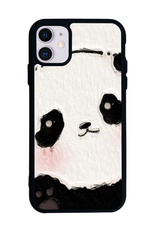 iPhone 11 Uyumlu Panda Tasarımlı Glossy Premium Kılıf