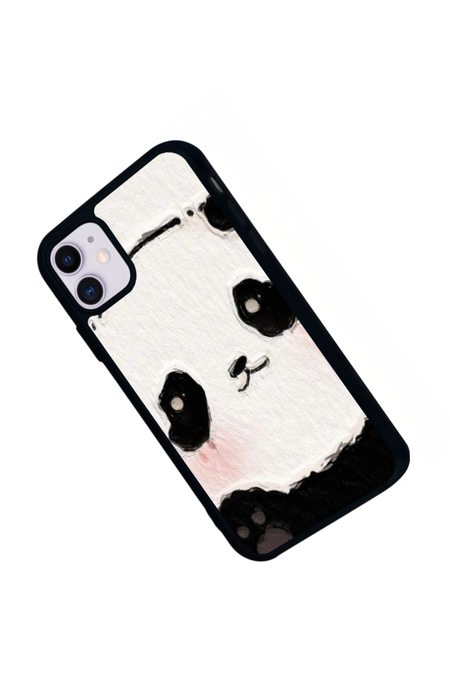 iPhone 11 Uyumlu Panda Tasarımlı Glossy Premium Kılıf