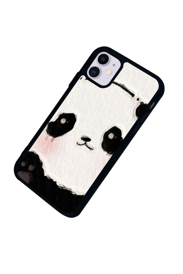 iPhone 11 Uyumlu Panda Tasarımlı Glossy Premium Kılıf