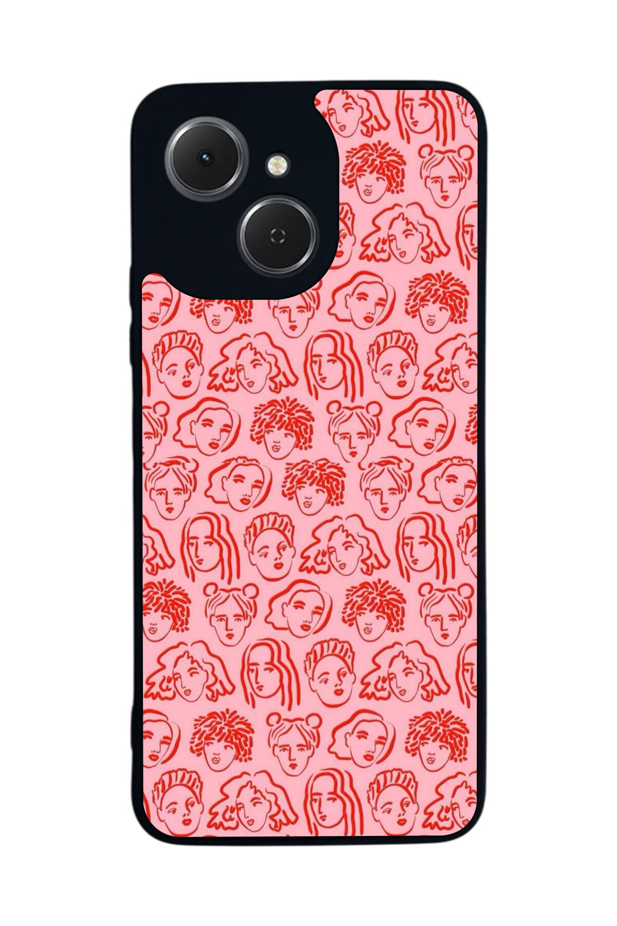 Tecno Spark 40C Uyumlu Line Art Tasarımlı Glossy Premium Kılıf
