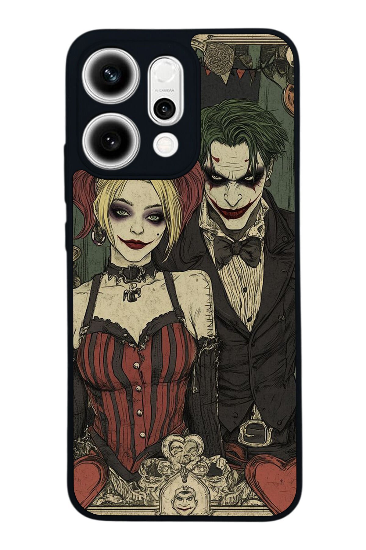 Oppo Reno 14 Uyumlu Kalp Love Tasarımlı Glossy Premium Kılıf