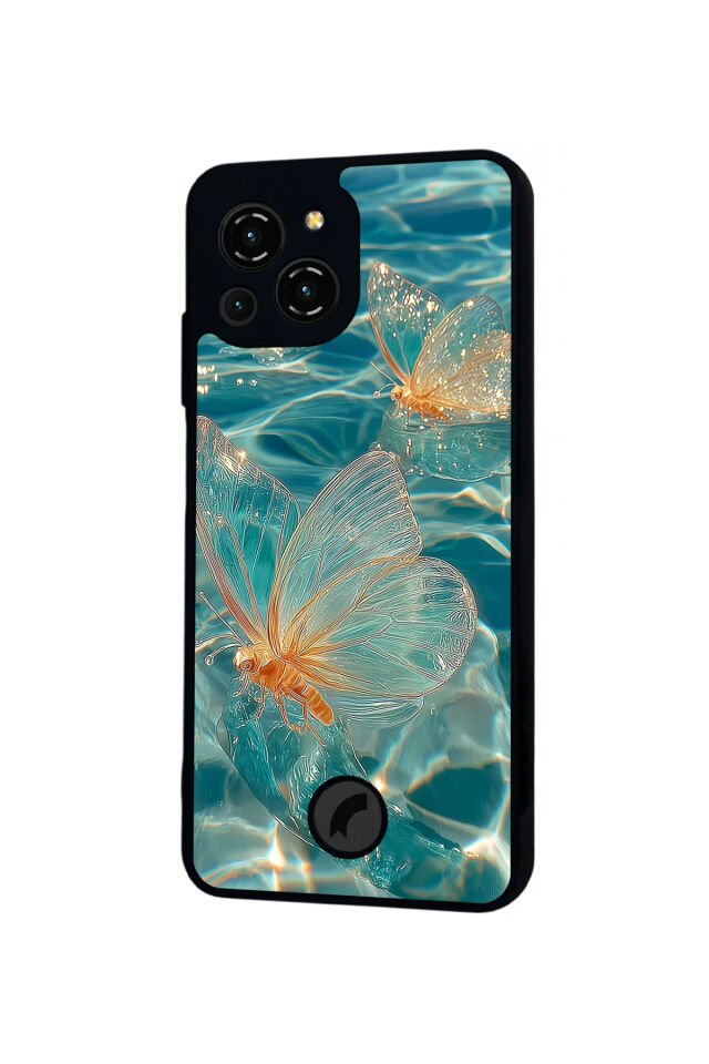 Reeder S23 Pro Max Uyumlu Kelebek Tasarımlı Glossy Premium Kılıf