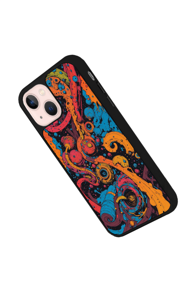 iPhone 13 Mini Uyumlu Abstract Tasarımlı Glossy Premium Kılıf