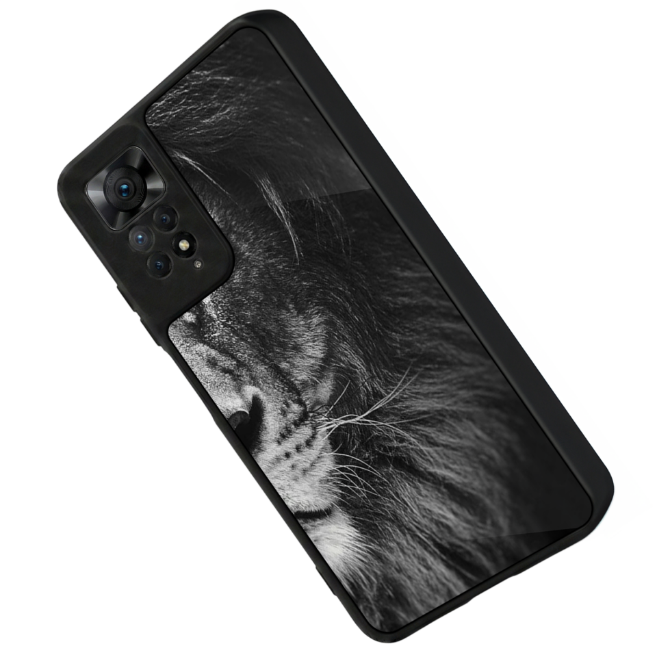 Xiaomi Redmi Note 12 Pro Uyumlu Aslan Tasarımlı Glossy Premium Kılıf