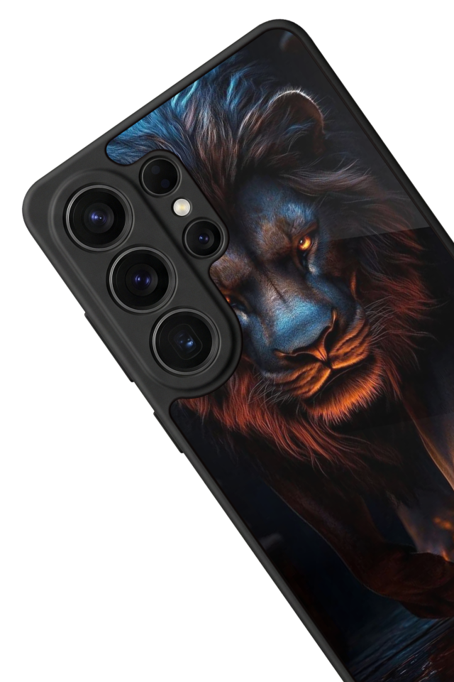 Samsung Galaxy S26 Ultra Uyumlu Aslan Tasarımlı Glossy Premium Kılıf