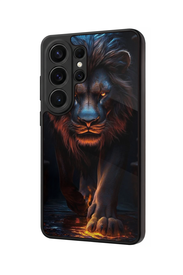 Samsung Galaxy S26 Ultra Uyumlu Aslan Tasarımlı Glossy Premium Kılıf