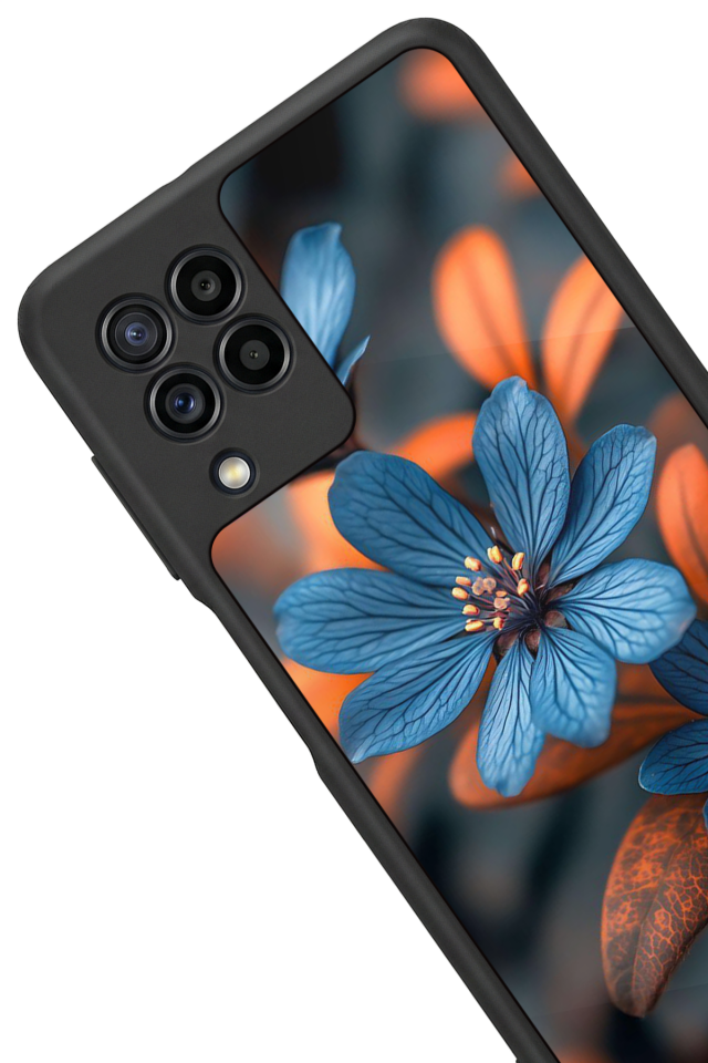 Samsung Galaxy M32 Uyumlu Cicek Tasarımlı Glossy Premium Kılıf
