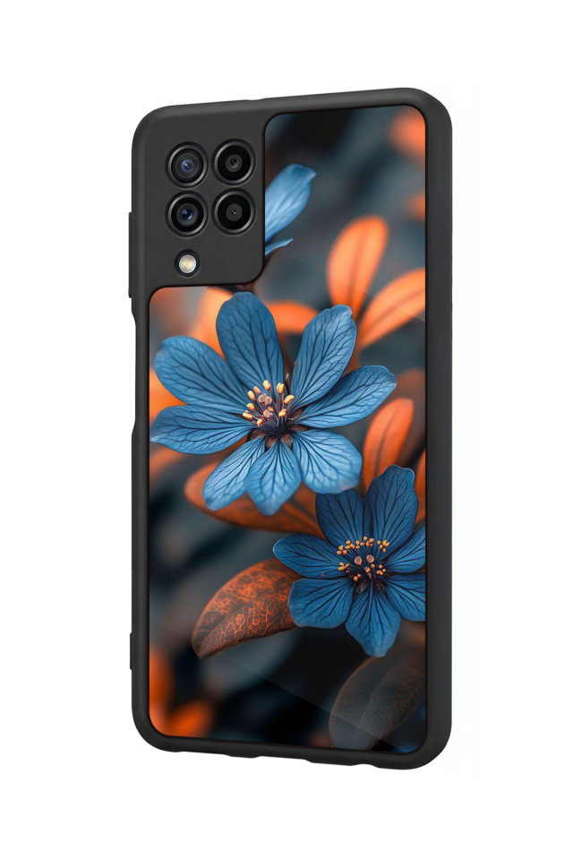 Samsung Galaxy M32 Uyumlu Cicek Tasarımlı Glossy Premium Kılıf