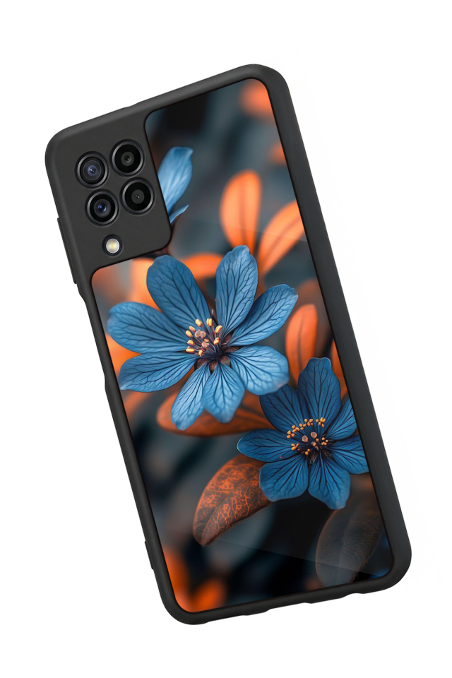 Samsung Galaxy M32 Uyumlu Cicek Tasarımlı Glossy Premium Kılıf