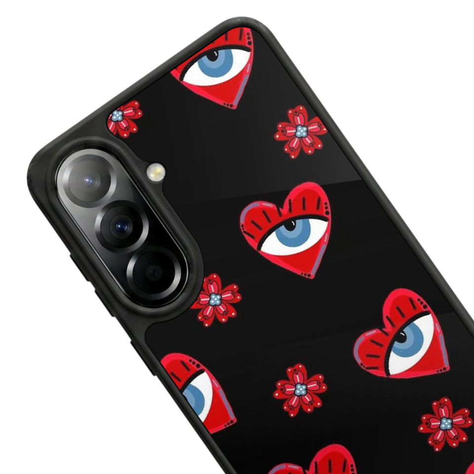 Samsung Galaxy A37 Uyumlu Göz Tasarımlı Glossy Premium Kılıf