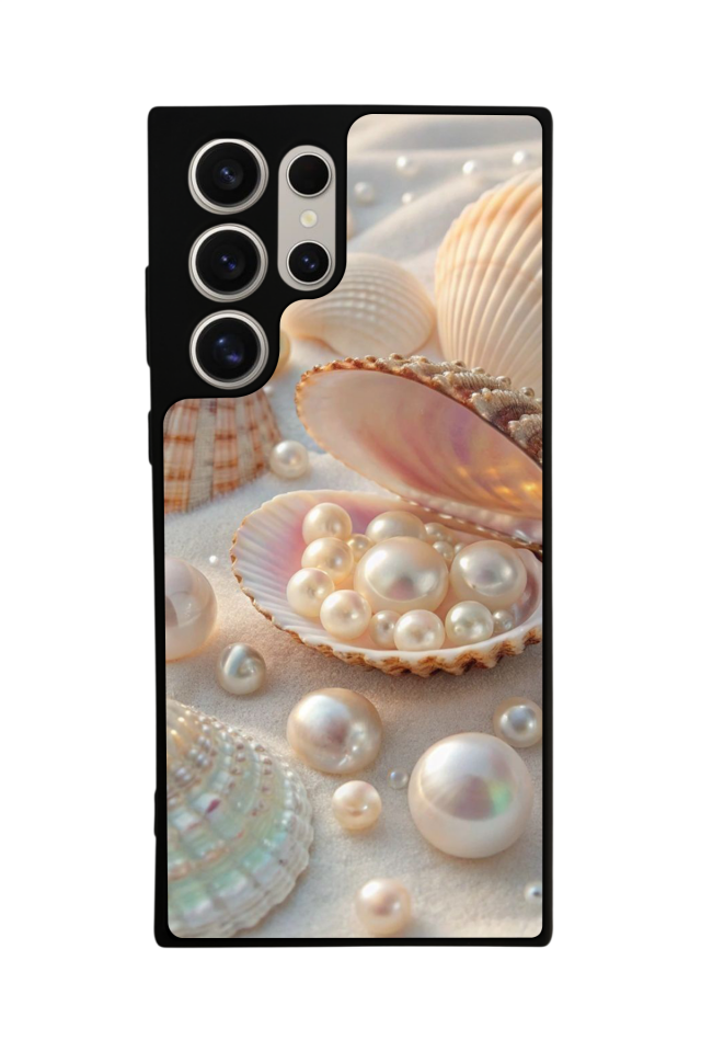 Samsung Galaxy S22 Ultra Uyumlu  İnci Tasarımlı Glossy Premium Kılıf