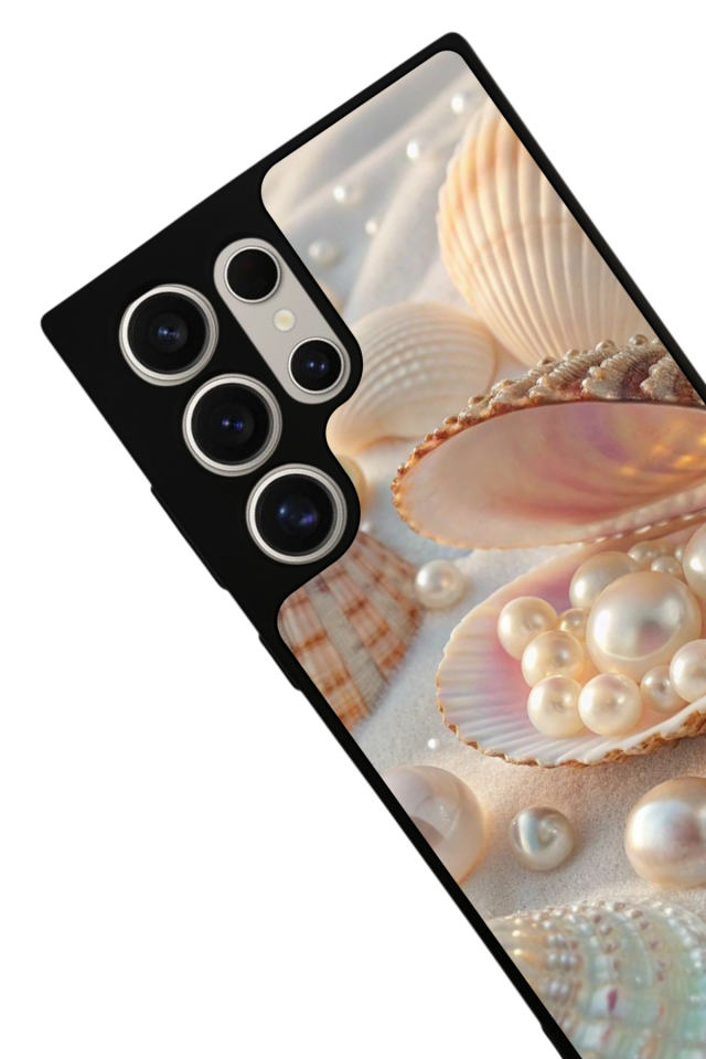 Samsung Galaxy S22 Ultra Uyumlu  İnci Tasarımlı Glossy Premium Kılıf