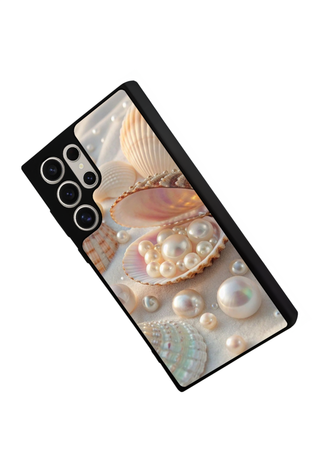 Samsung Galaxy S22 Ultra Uyumlu  İnci Tasarımlı Glossy Premium Kılıf