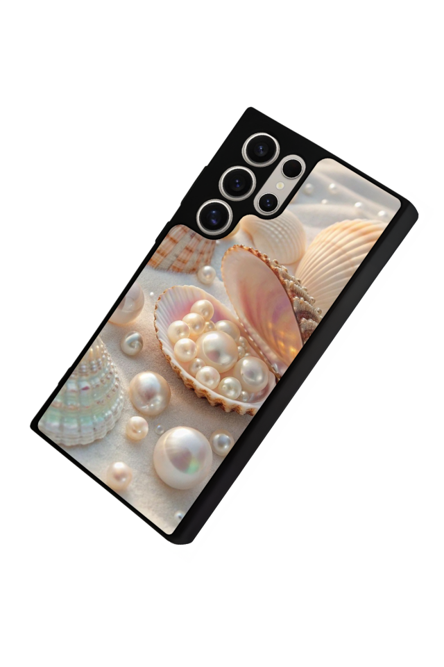 Samsung Galaxy S22 Ultra Uyumlu  İnci Tasarımlı Glossy Premium Kılıf