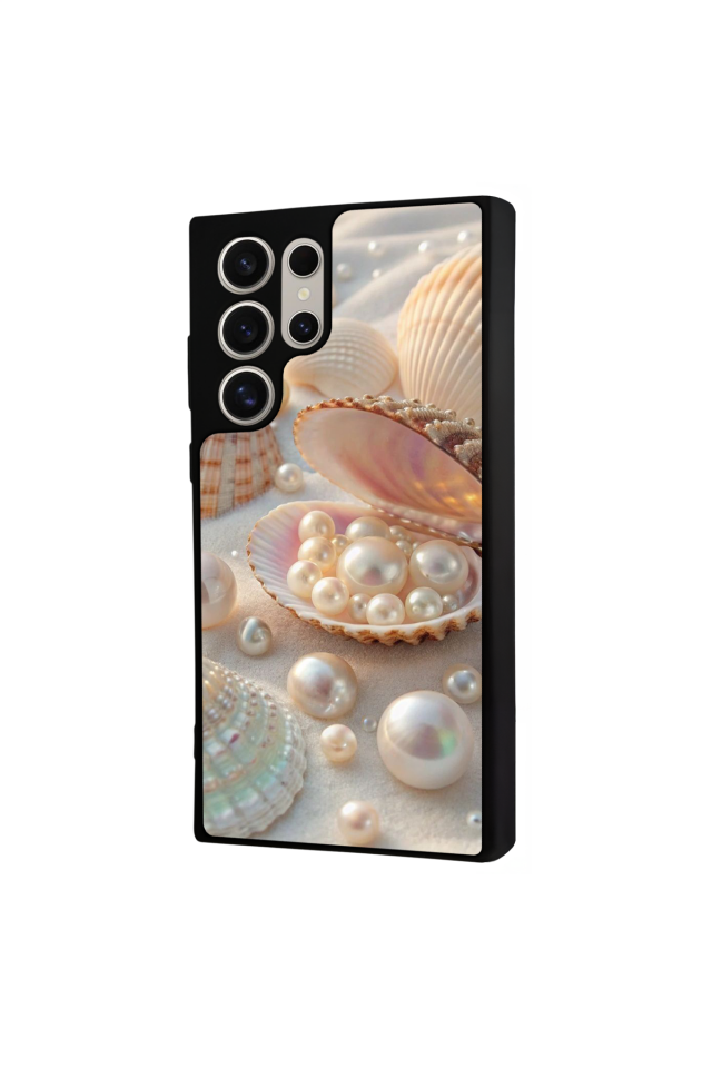 Samsung Galaxy S22 Ultra Uyumlu  İnci Tasarımlı Glossy Premium Kılıf