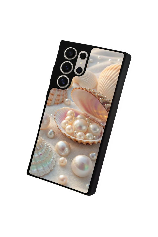 Samsung Galaxy S22 Ultra Uyumlu  İnci Tasarımlı Glossy Premium Kılıf