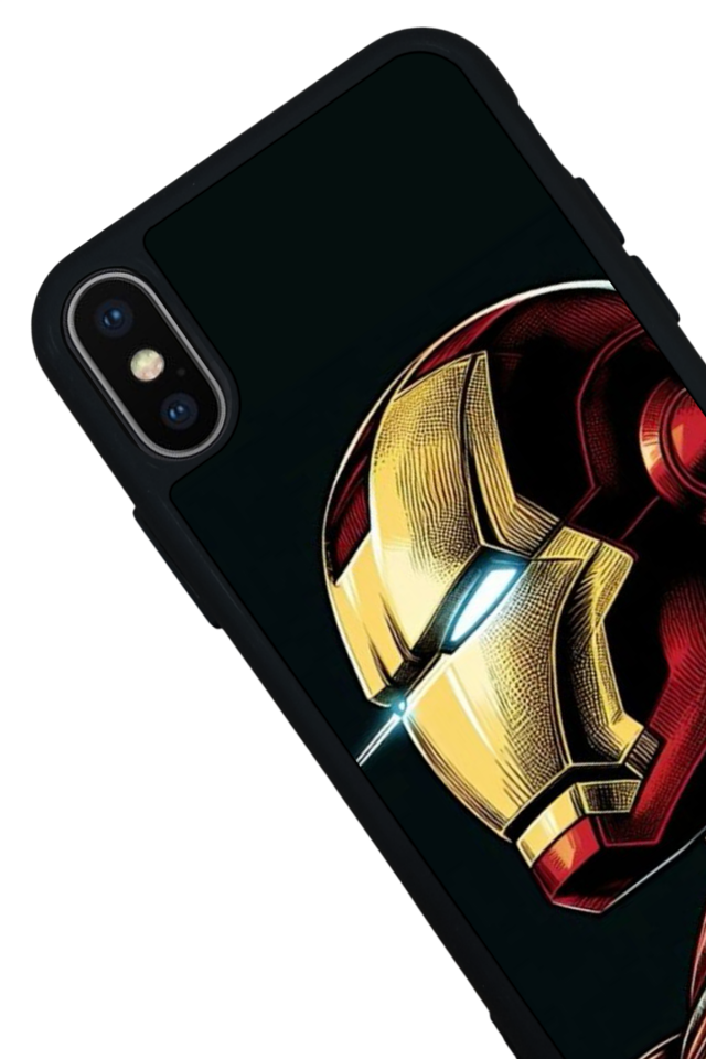 iPhone XS Max Uyumlu  Iron Man ( Demir Adam ) Tasarımlı Glossy Premium Kılıf